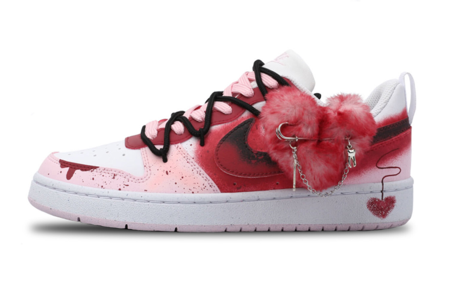 

Кроссовки Nike Court Borough Skateboarding Shoes Women's Low-top Pink/Red, розовый