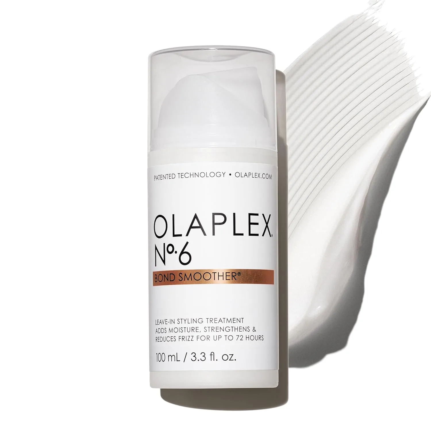 Olaplex Nº. 6 Bond Smoother: несмываемый стайлинг для укладки, разглаживает, кондиционирует и укрепляет, контроль над frizz до 72 часов, для кудрявых, волнистых и прямых волос, 100 мл 97,6 мл (1 шт.)