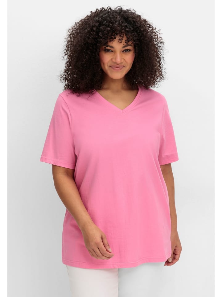 

Футболка sheego, цвет blumiges pink