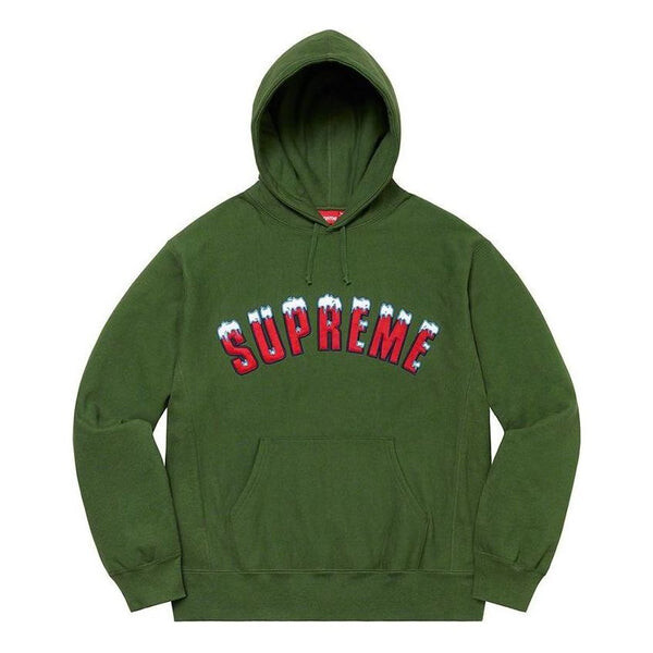 

Толстовка fw20 week 1 icy arc hoodie 'olivegreen' Supreme, зеленый