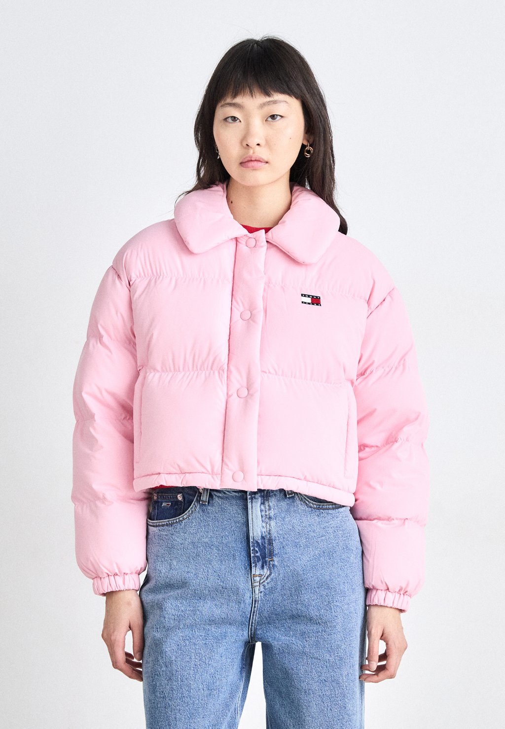 

Пуховик BADGE COLLAR PUFFER Tommy Jeans, розовый