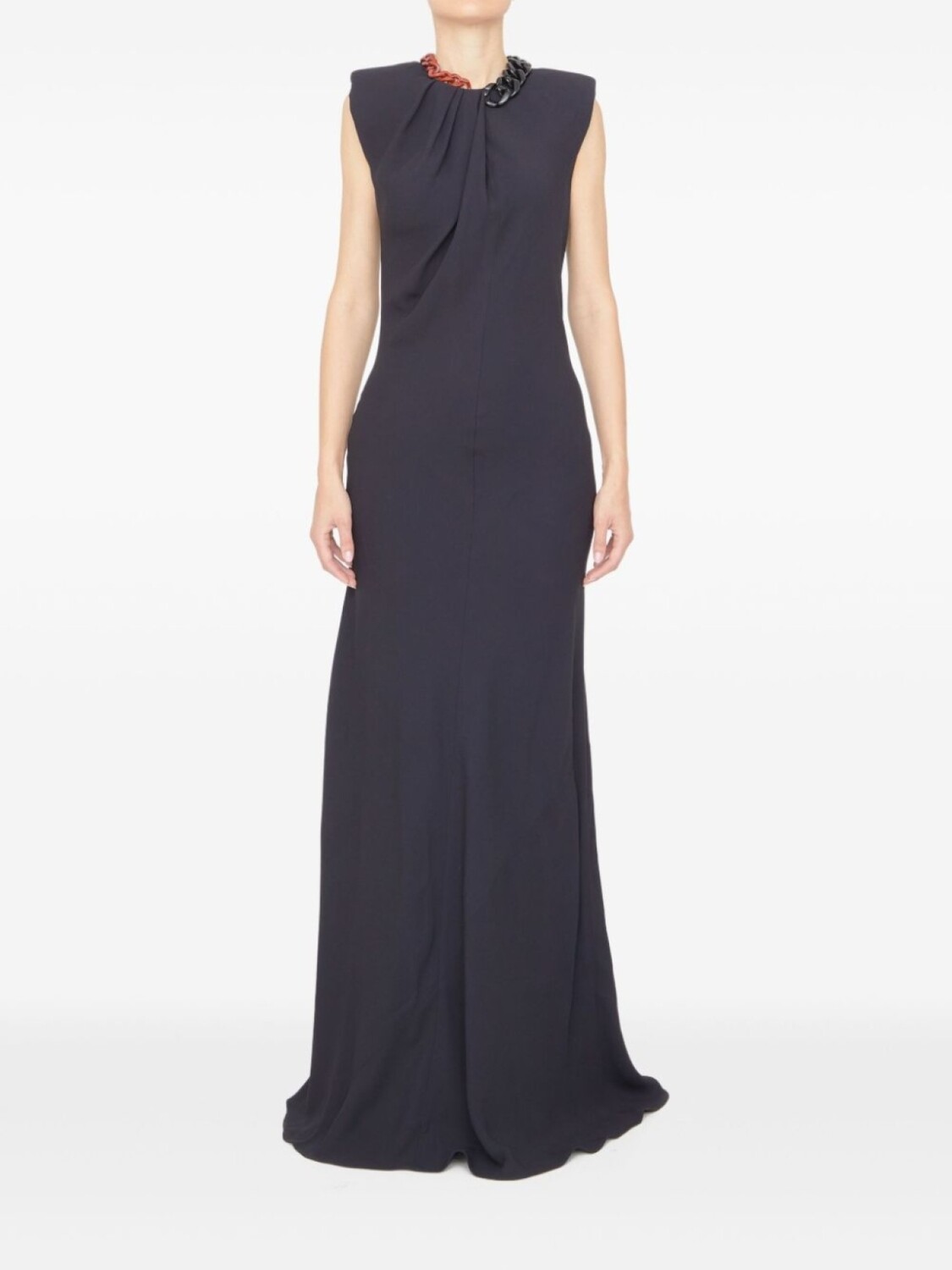 

Stella McCartney длинное платье Chain, черный