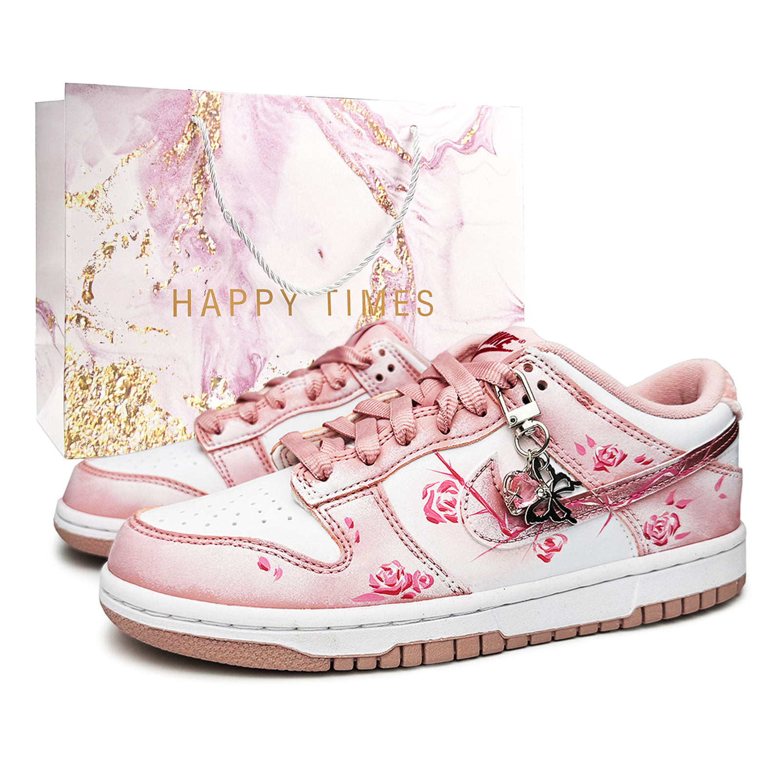 

Nike Детские кроссовки для скейтбординга Dunk Whispers Of Rose, устойчивые к истиранию, розовые, для подростков