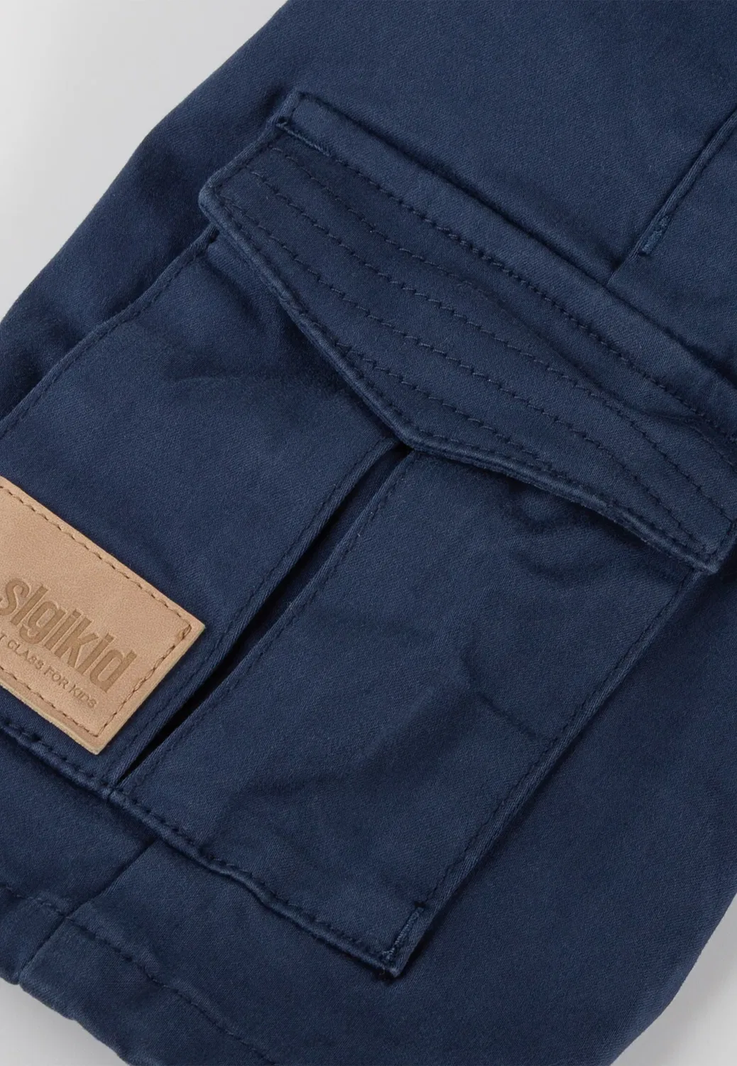 Шорты бермуды cargo из габардина, Sigikid, темно-синий — фото 3