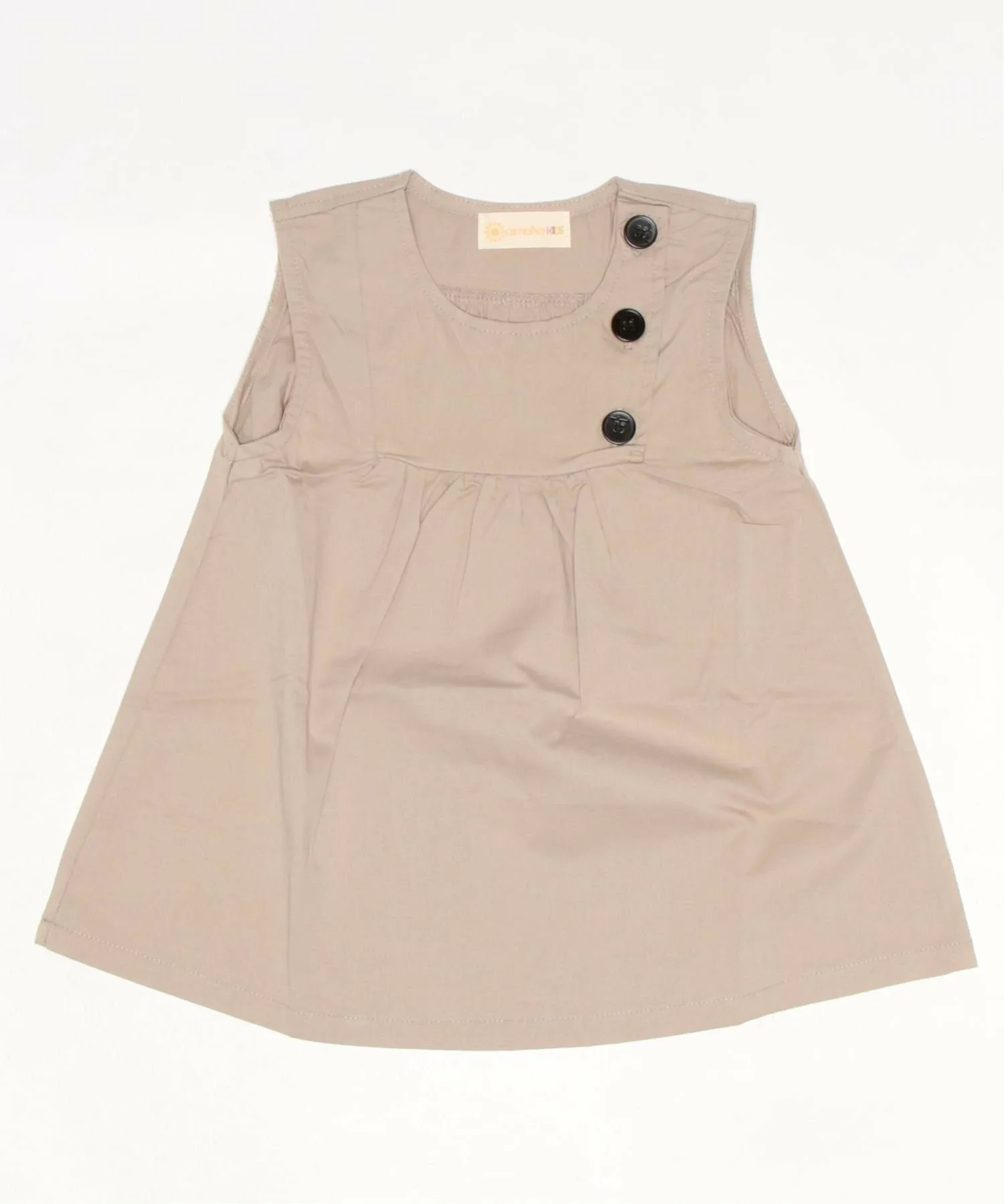 Детское хлопковое платье корейского производства aimoha KIDS/ aimoha KIDS, цвет Light Beige — фото 4