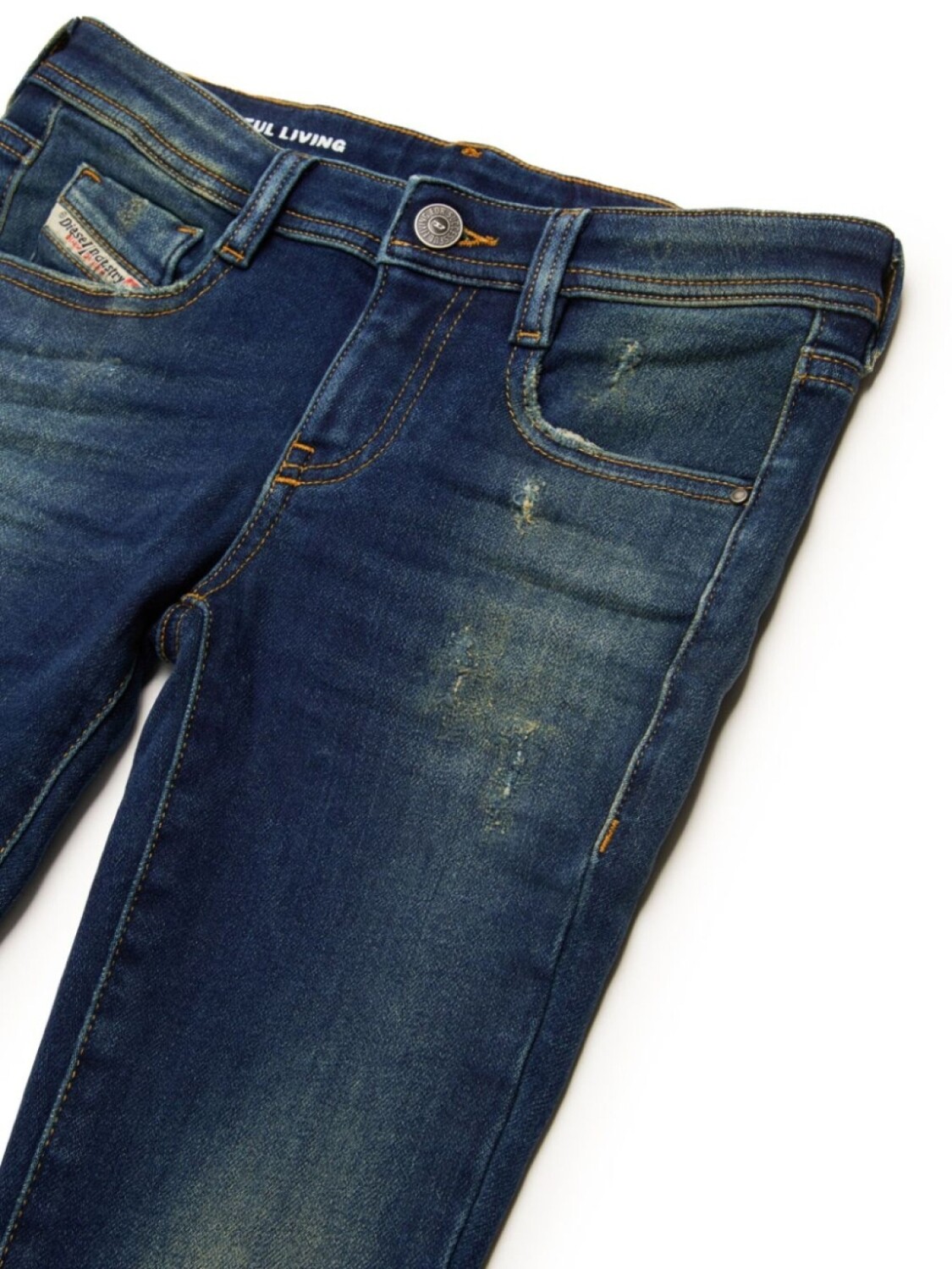 Diesel Kids джинсы-буткат D-Ebbey 1969 года, синий — фото 3