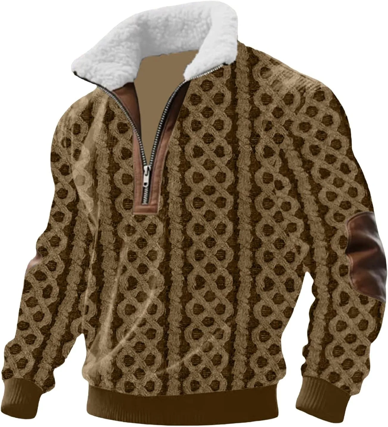 

Мужской худи с кадетским воротником и молнией на четверть