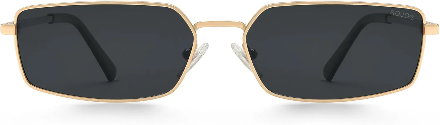

Солнцезащитные очки SOJOS прямоугольной формы с поляризацией, для женщин и мужчин, с широкими плоскими линзами, защитой UV400, в винтажном стиле, Gold/Grey