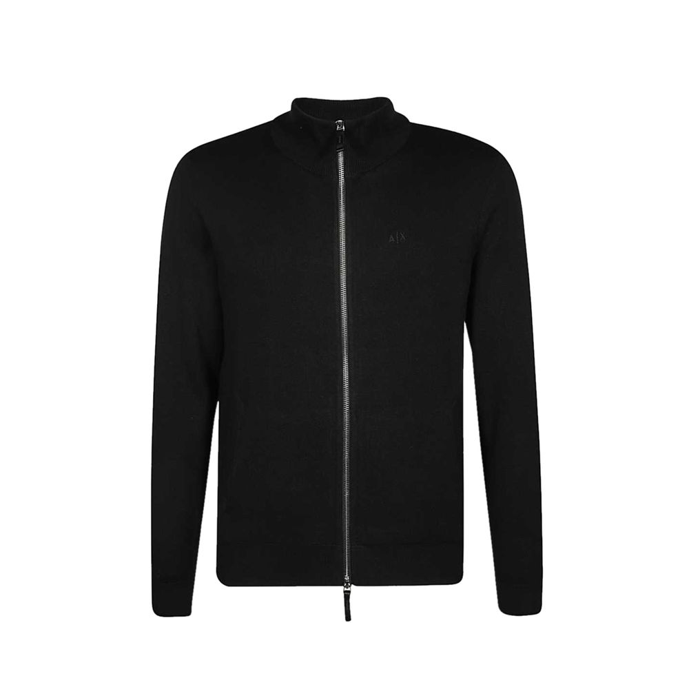 

Черный хлопковый кардиган Armani Exchange