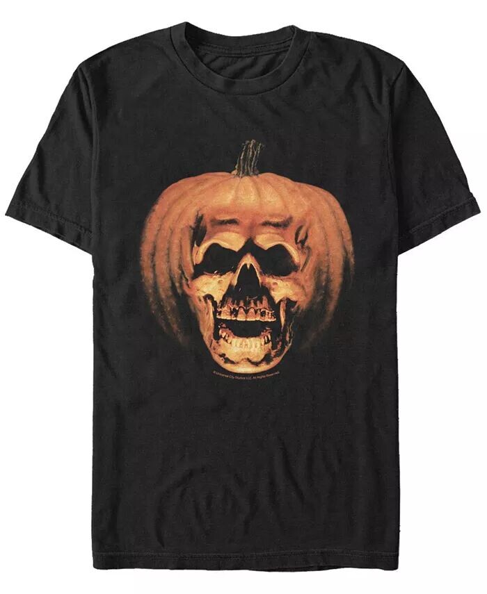 

Футболка с коротким рукавом для мужчин Halloween 2 с изображением резной тыквы и большого лица Fifth Sun, черный
