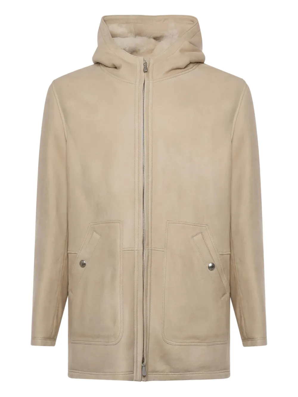 

Толстовка на молнии с капюшоном Eleventy, нейтральный