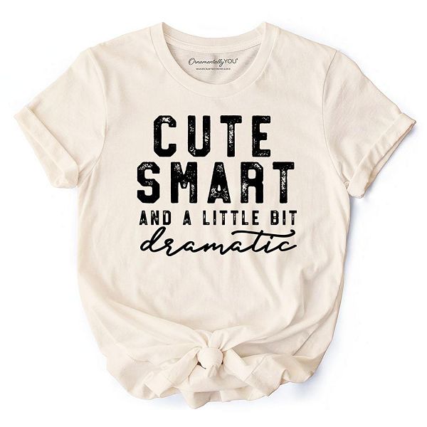 

Милая, умная и немного драматичная футболка, забавный минималистичный принт Ornamentallyyou, Natural