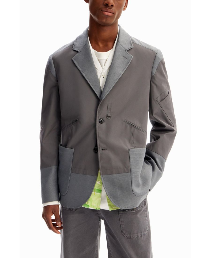 

Мужской гибридный пиджак с карманами Desigual, Dark gray