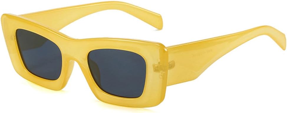 

Модные женские солнцезащитные очки конфетных цветов, солнцезащитные очки UV400, ретро-очки для мужчин, желто-зеленые очки «кошачий глаз», трендовые солнцезащитные очки TKKTLLT, Yellow Grey