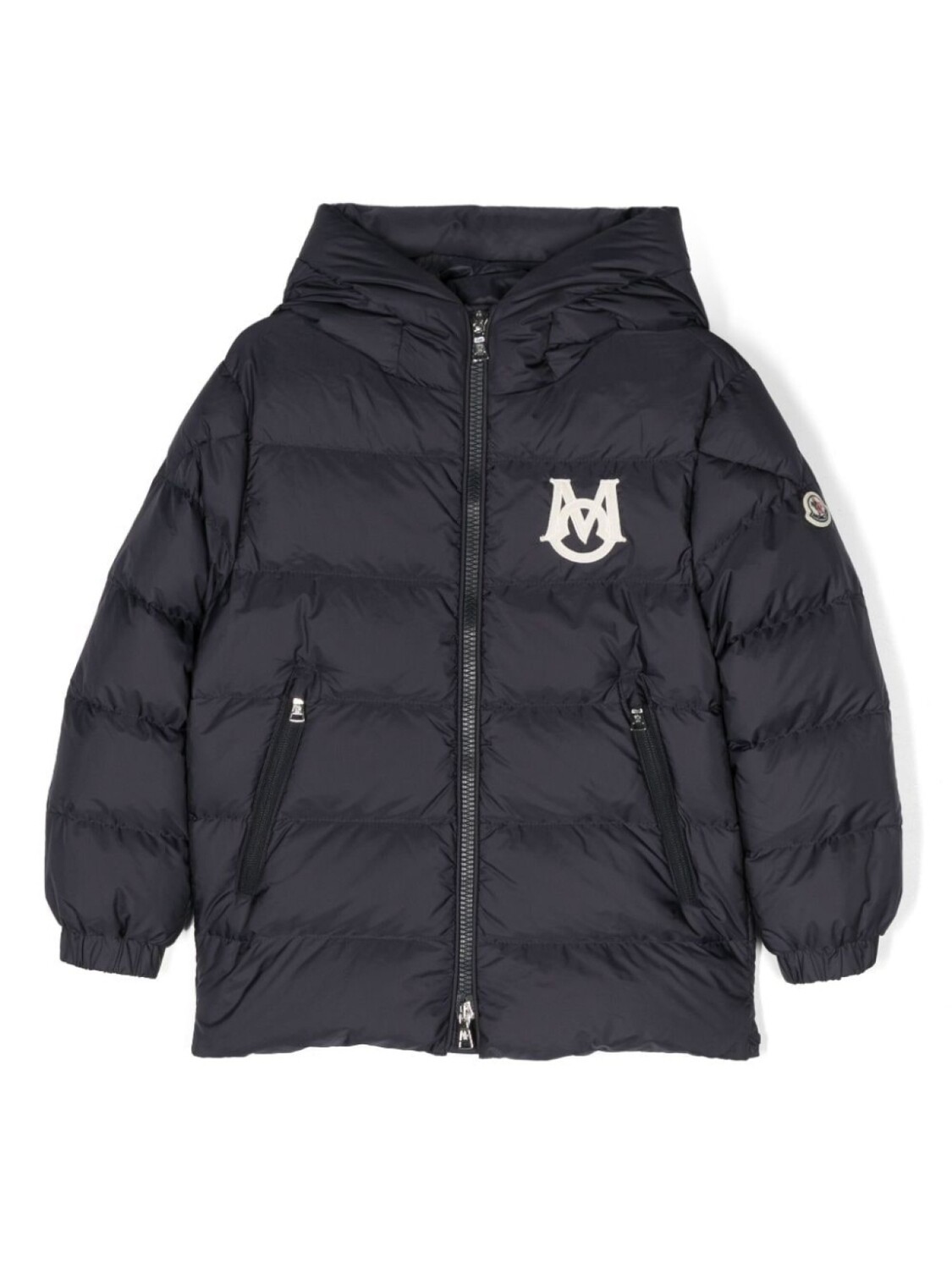 

Moncler Enfant пуховик Mark с логотипом, синий