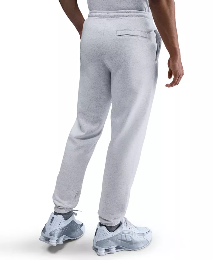 Мужские спортивные штаны с манжетами из флиса с логотипом Nike, серый — фото 4