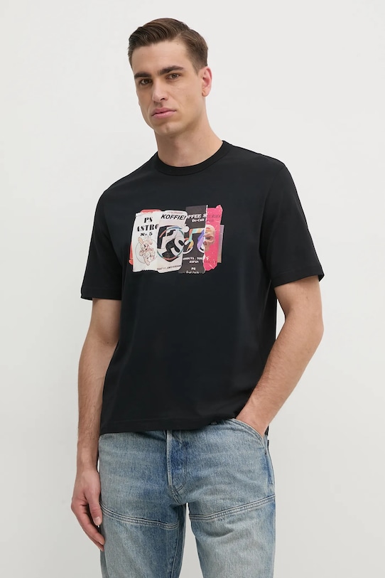 

Хлопковая футболка Ps Paul Smith, черный