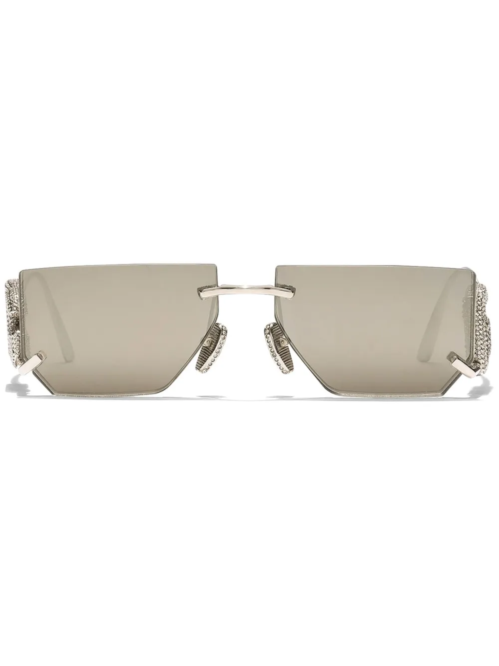 

Солнцезащитные очки Occhiale в квадратной оправе Dolce & Gabbana Eyewear, серебяный