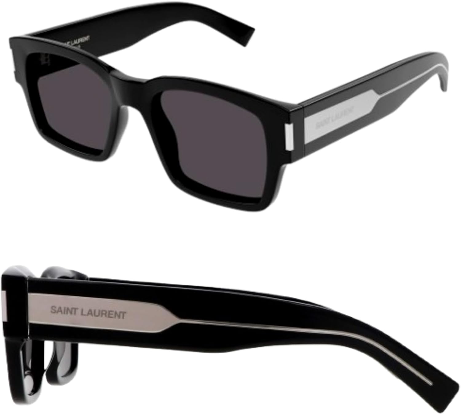 

Солнцезащитные очки SAINT LAURENT SL 617 квадратной формы с металлическим сердечником и фирменным логотипом в комплекте с набором eSHADES Luxury Eyewear Kit Yves Saint Laurent