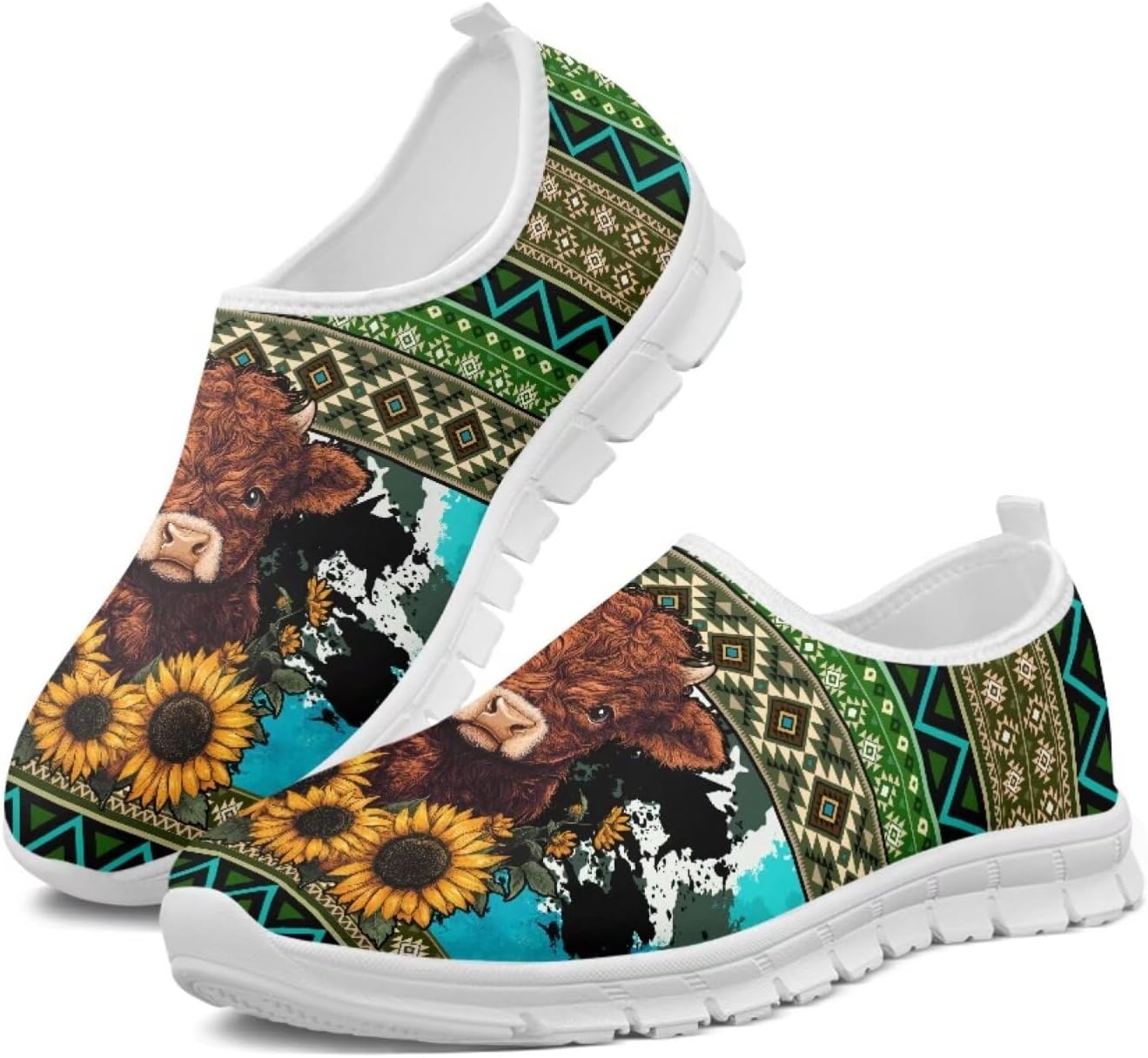 

Женские кроссовки Glomenade с принтом с животных и племенных мотивов, мужские дышащие кроссовки из сетки, носочные кроссовки, модные слипоны, противоскользящие теннисные кроссовки, зеленый