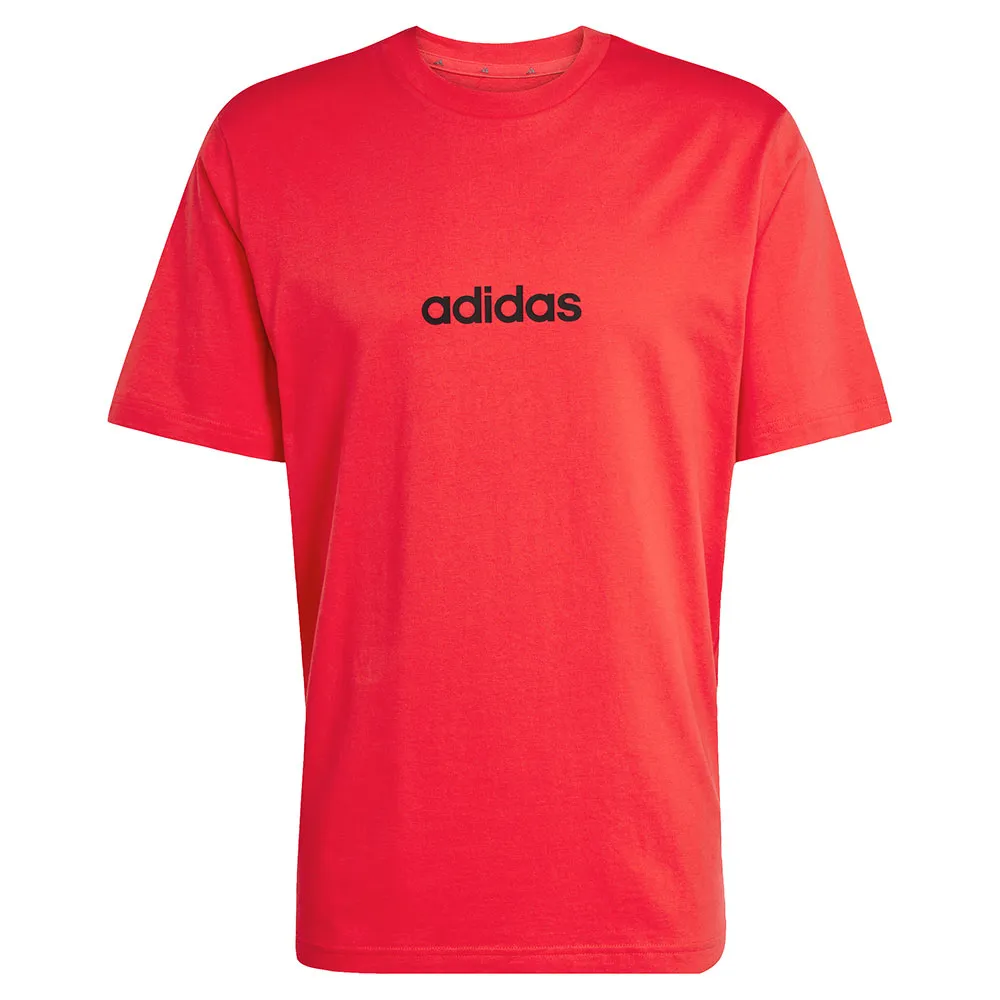 Футболка adidas Essentials Linear Single Jersey, красный/оранжевый — фото 3