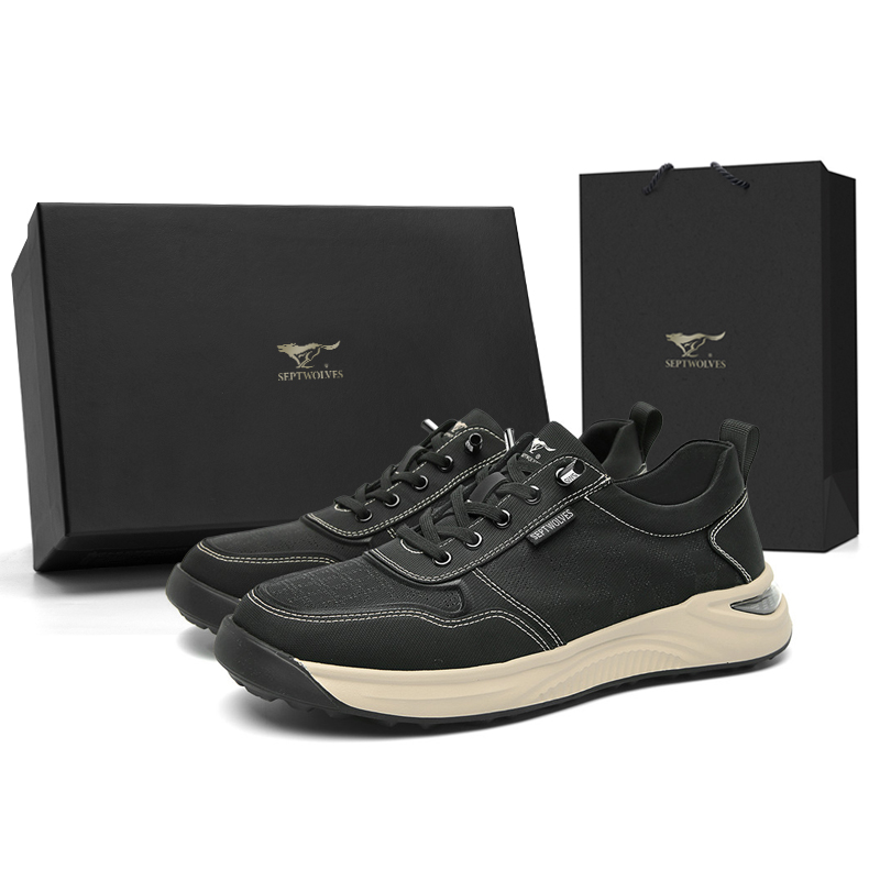 

Низкие повседневные туфли мужские SEPTWOLVES, Black (Standard Leather Shoe Size)