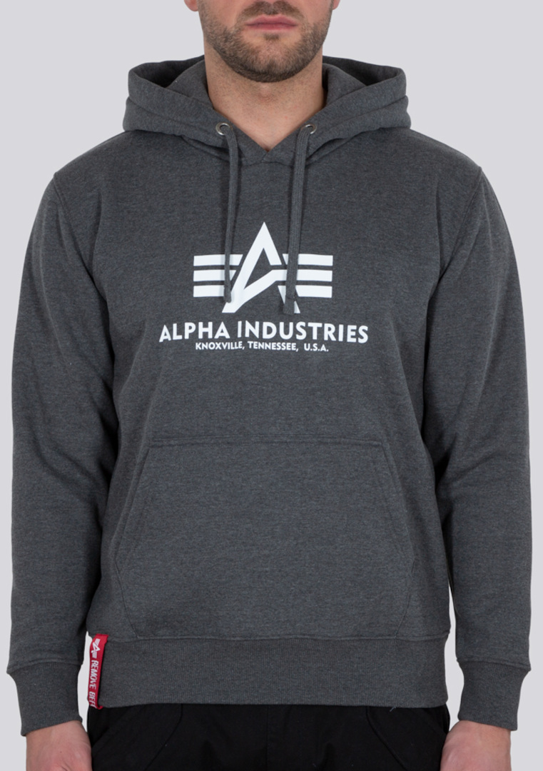

Худи Alpha Industries Basic Hoodie, цвет Melange Gray
