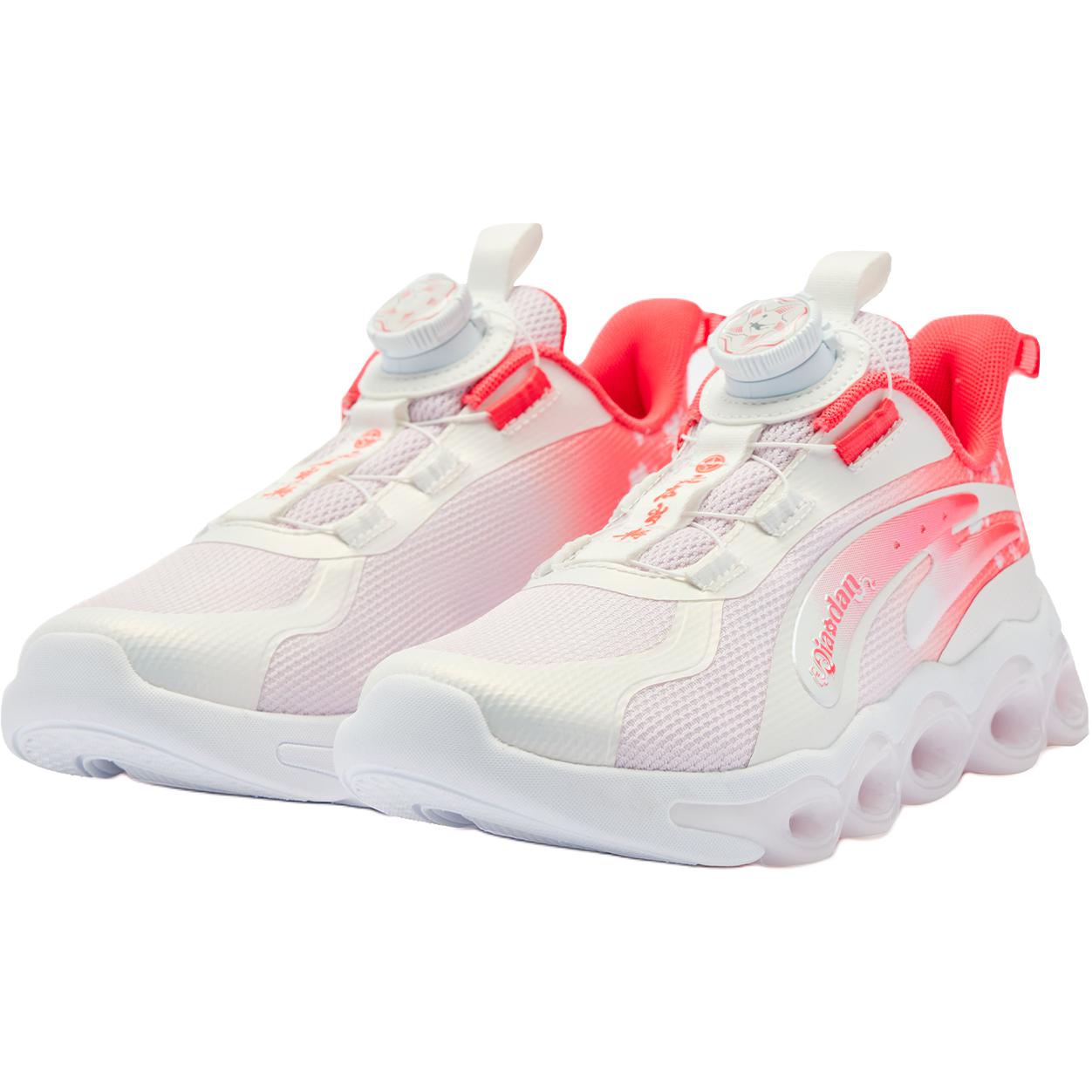 QIAODAN Детские кроссовки с амортизацией Anti Kick Low Top, белые, розовые — фото 3