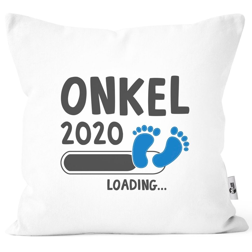 

Наволочка Дядя 2020 loading Подарочная подушка для будущего дяди хлопковый подарок на рождение MoonWorks бело-синий униразмер
