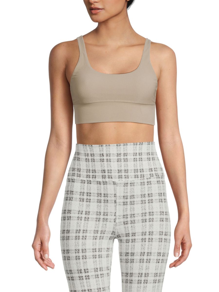 

Укороченный топ Leah Rib Knit Beach Riot, серо-коричневый