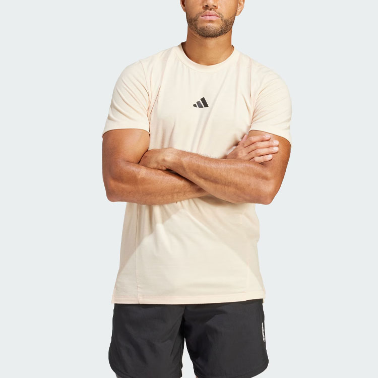 Футболка для тренировок Adidas, песочный коричневый — фото 3