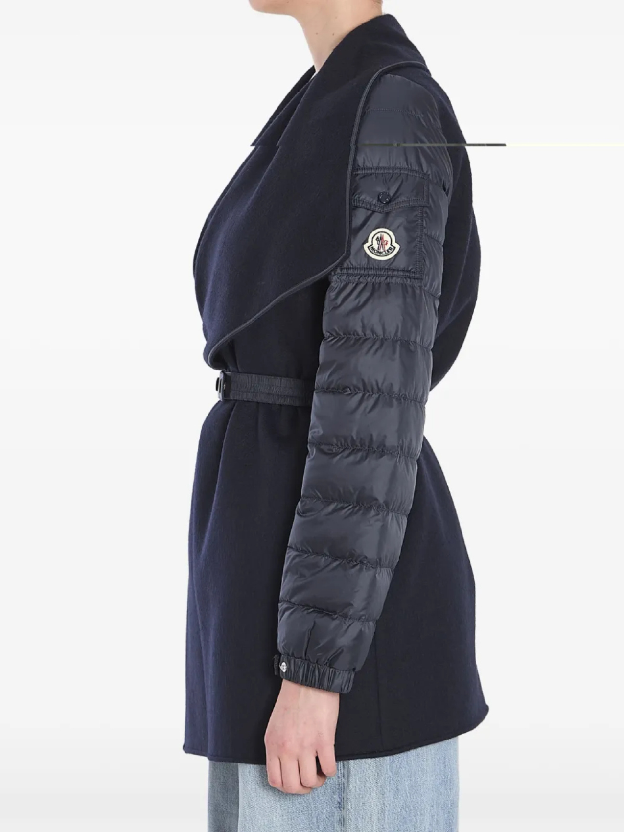 Утепленная накидка Moncler, синий — фото 3