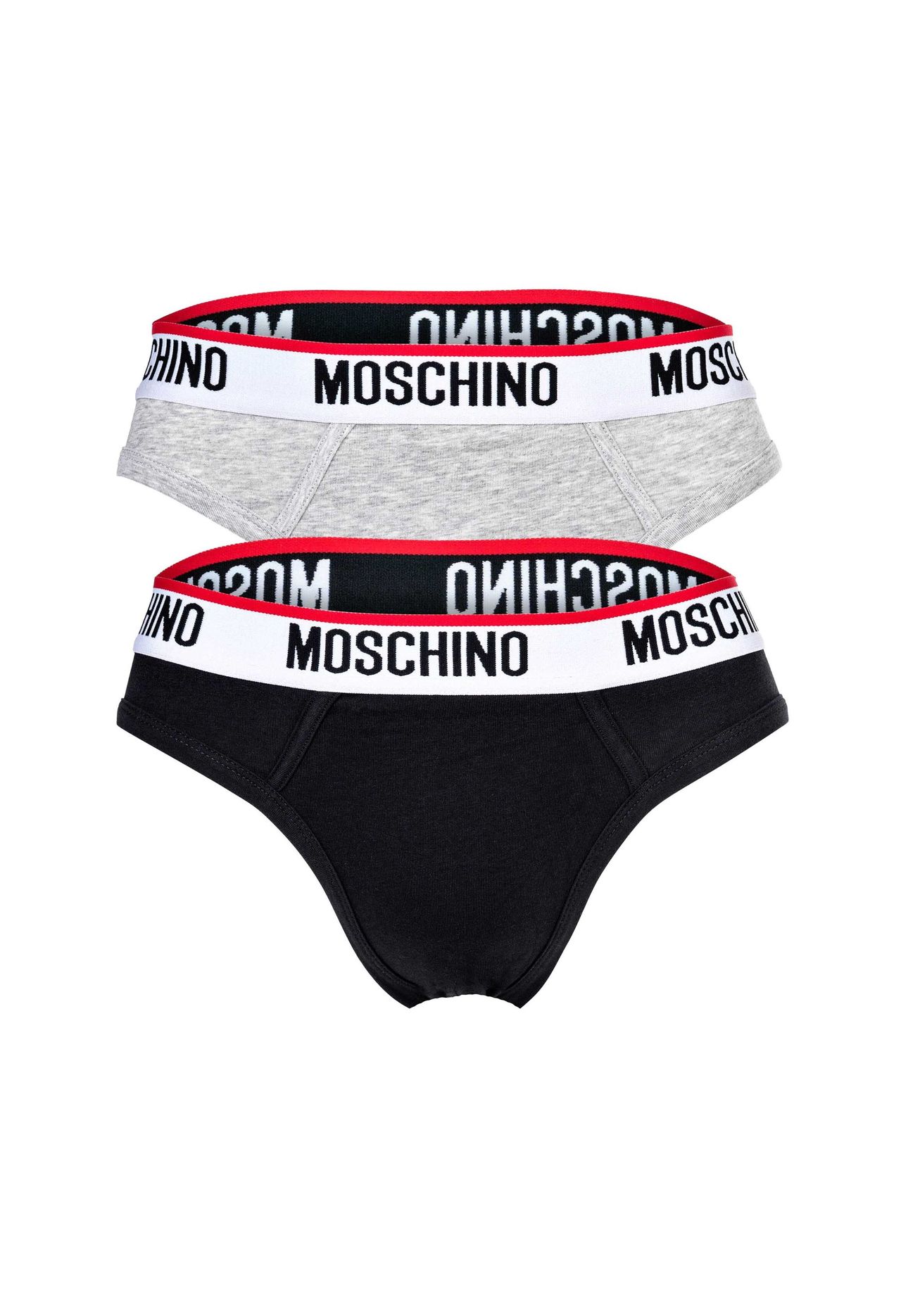 

Мужские микро-трусы, 2 шт., смесовый хлопок, однотонные MOSCHINO, цвет Grau Schwarz