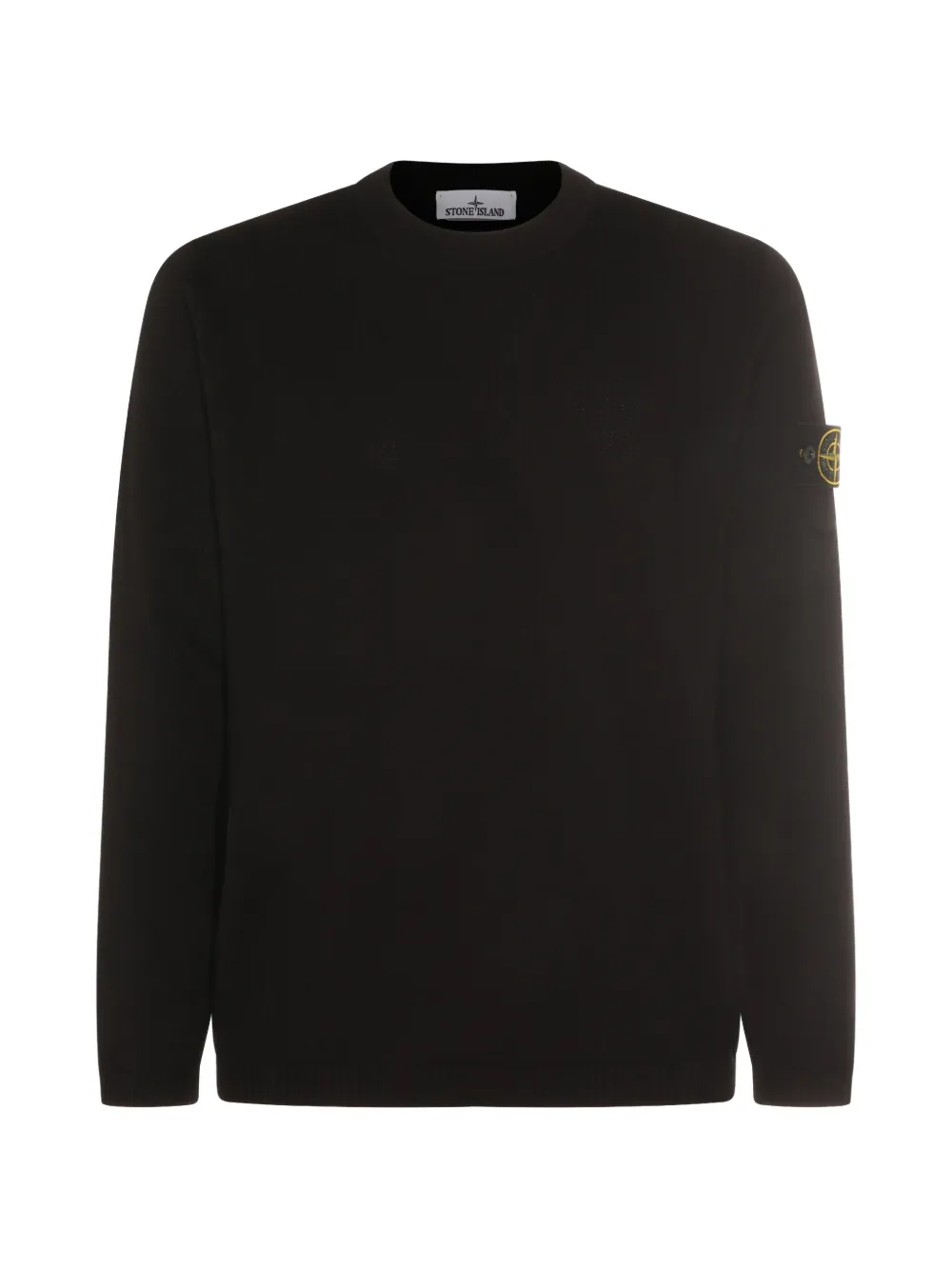 

Свитер с круглым вырезом и нашивкой с логотипом Stone Island, черный