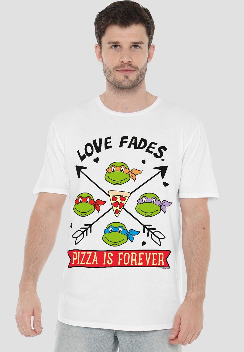 

Футболка с принтом TMNT PIZZA IS FOREVER Cotton Soul, белый