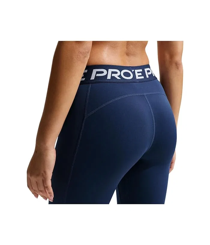 Леггинсы Nike Pro Mid-Rise Full-Length, Midnight Navy/White — фото 4