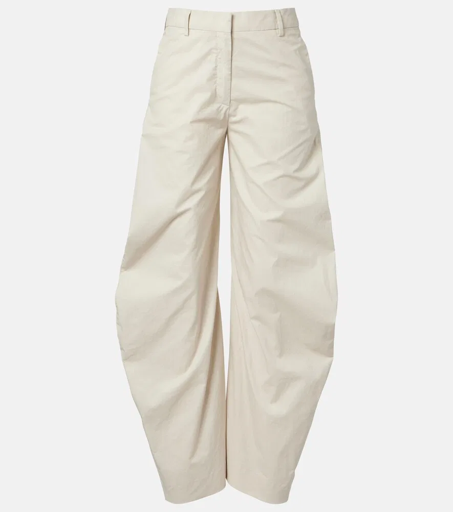 Хлопковые брюки-бочко Patty Acne Studios, бежевый