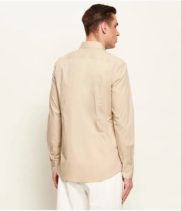 Рубашка H-HANK-kent-C1-214 slim fit Boss, бежевый — фото 3