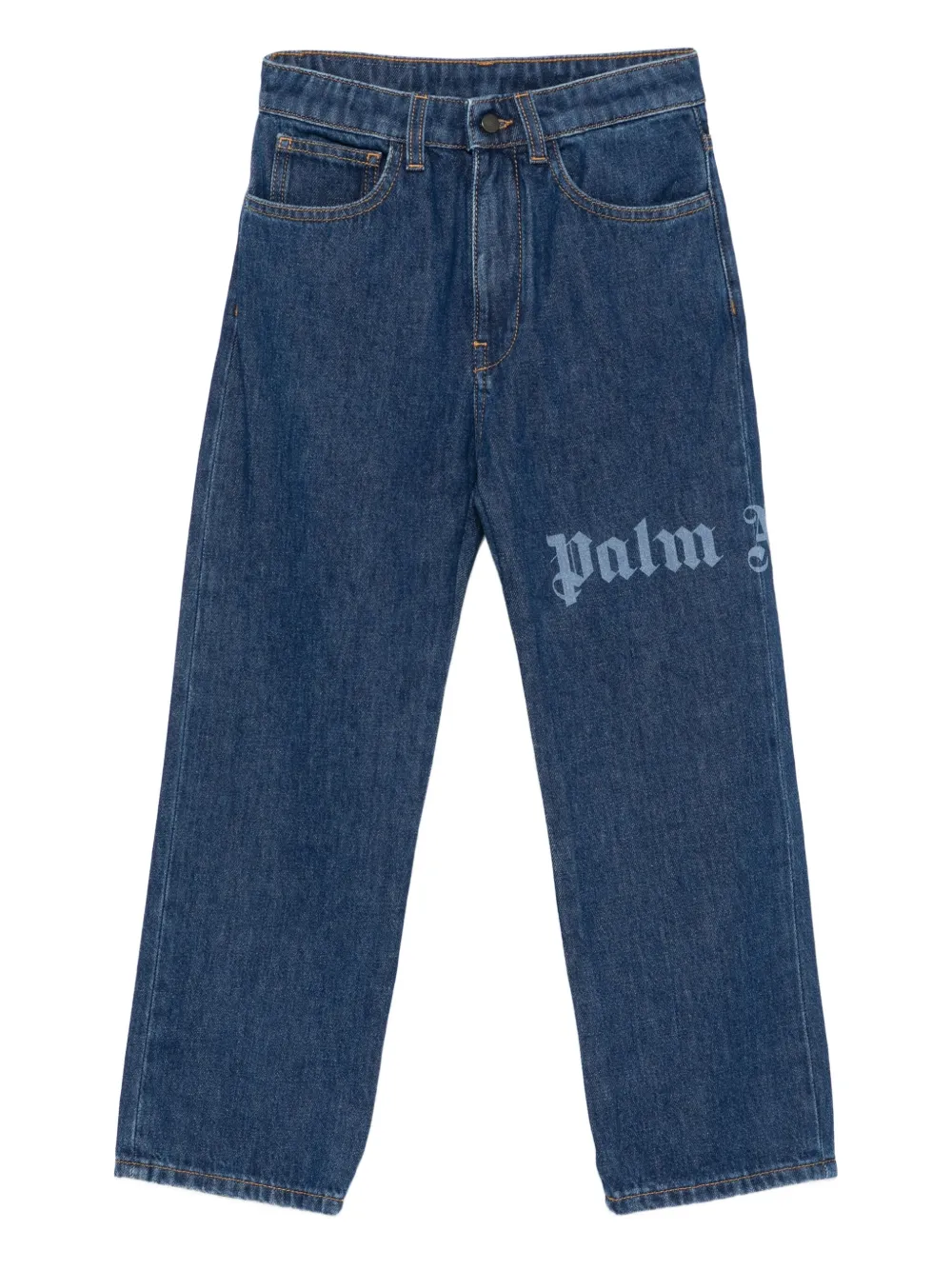 

Джинсы с логотипом Palm Angels Kids, синий