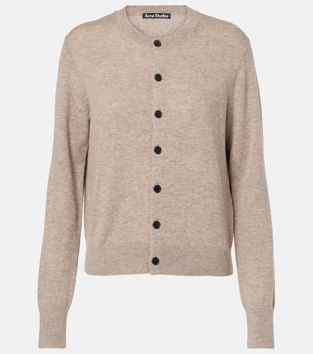

Кардиган Keny Face из шерсти Acne Studios, Greige Melange