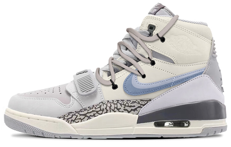 

Кроссовки Jordan Legacy 312 Vintage Basketball Shoes Men High-top Purple, серый