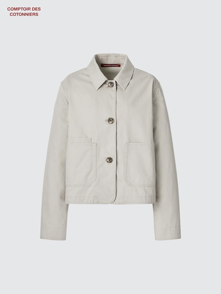 

Куртка из смесового хлопка Uniqlo, цвет 03 серый