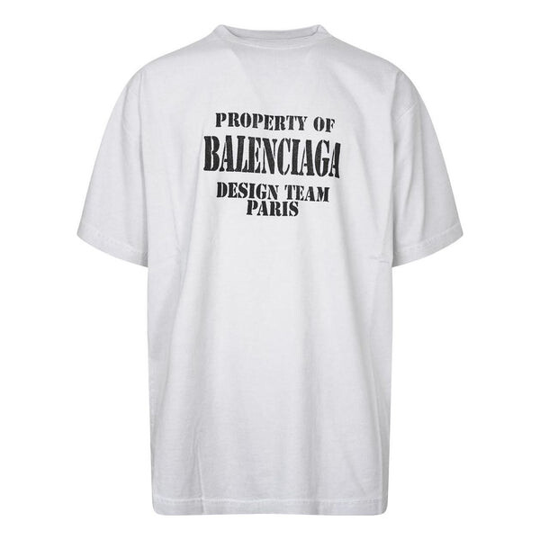 

Футболка property vintage t-shirt large fit 'white black' Balenciaga, белый