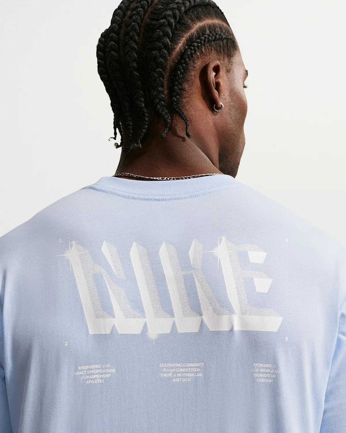 Мужская футболка N.A.C. Nike, Hydrogen Blue/White — фото 2