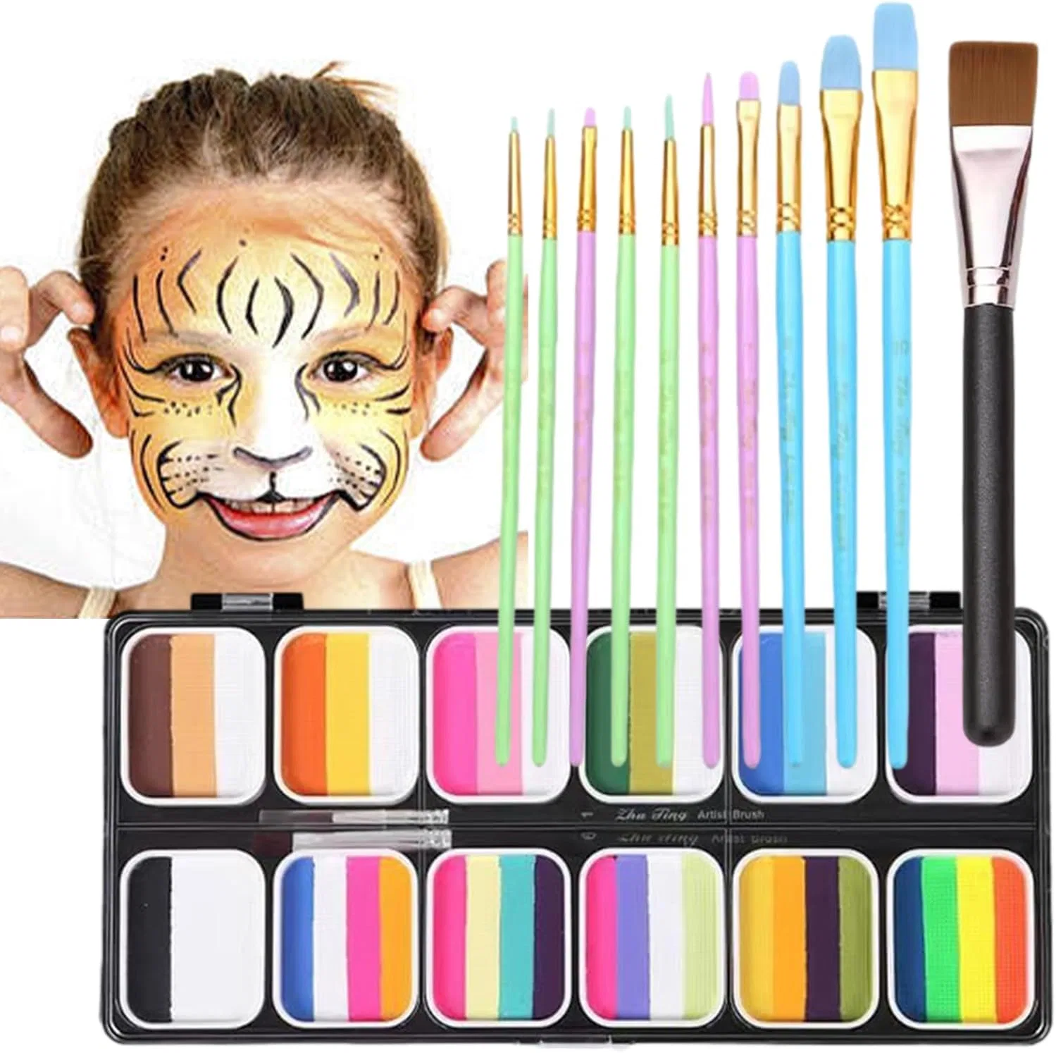 Палитра для лица и тела Rainbow Palette, 12 цветов, 0.35 кг