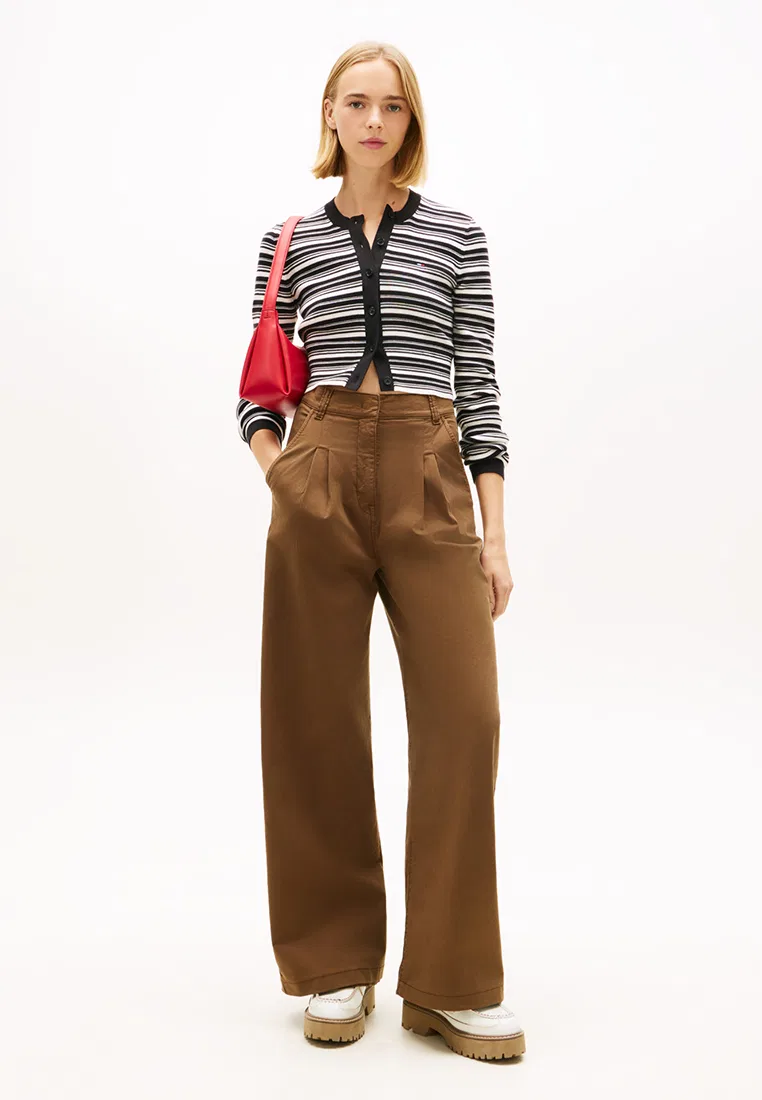 Кардиган женский, трикотажный, Slim Fit, Tommy Jeans Tommy Hilfiger, черный/мультиколор — фото 4