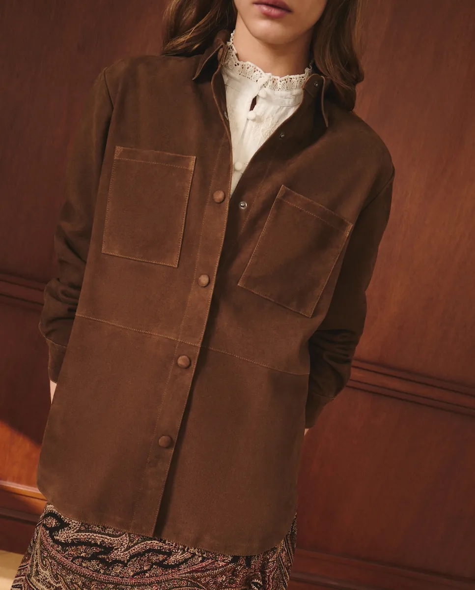 

Женская короткая однотонная рубашка-оверсайз Lloyd's, коричневый