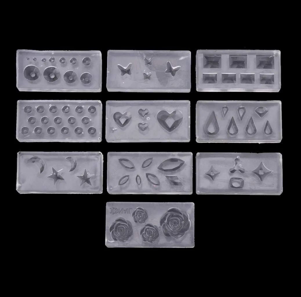 Набор силиконовых форм для 3D-дизайна ногтей GUMEI, 10 штук Gumei