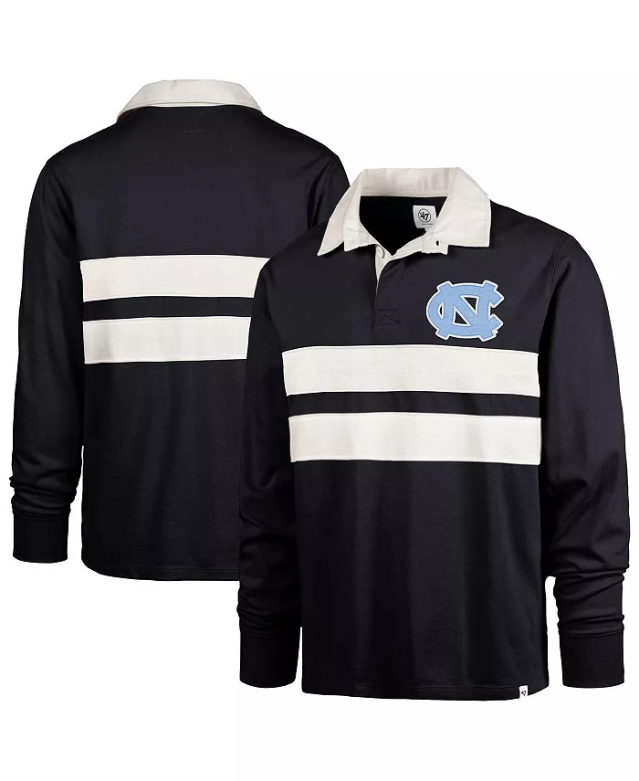 

Мужская рубашка-поло с длинным рукавом в регбийном стиле North Carolina Tar Heels Clubhouse Knox Thames, темно-синяя '47 Brand