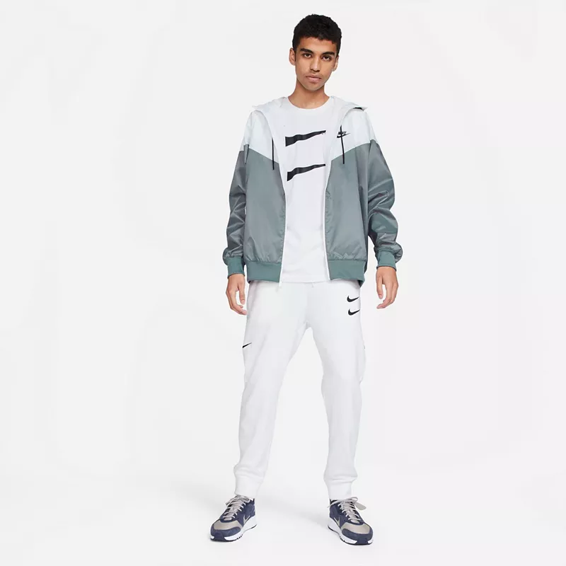 Мужская спортивная куртка с капюшоном Nike Windrunner, серый — фото 2